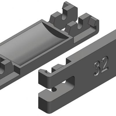 KBU132 - Flasque Inférieur 32mm pour KBU100