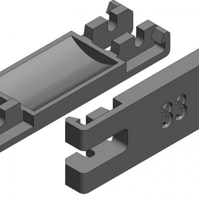 KBU133 - Flasque Inférieur 33mm pour KBU100